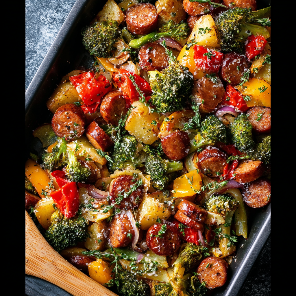 Sheet Pan Sausage and Vegetables Meal Prep